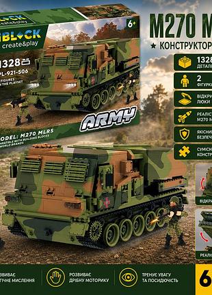 Конструктор армія зсу m270 mlrs 1328 деталей, реактивна система залпового вогню з 2 фігурками