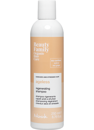Beauty family ageless відновлювальний шампунь для пошкодженого і ослабленого волосся 250мл