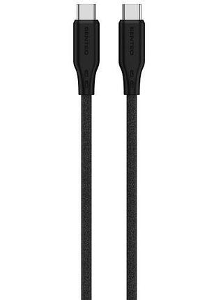 Usb кабель senteo sl-03 soft silicone 60w usb-c до usb-c 1000mm чорний