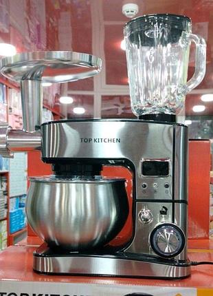 Кухонний комбайн 3 в 1 top kitchen tk00225 тістоміс / м'ясорубка / блендер/
