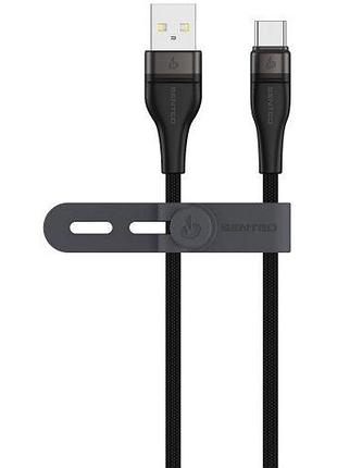 Usb кабель senteo sm-05 onyx data cable usb-a до usb-c 3a/15w 1m чорний