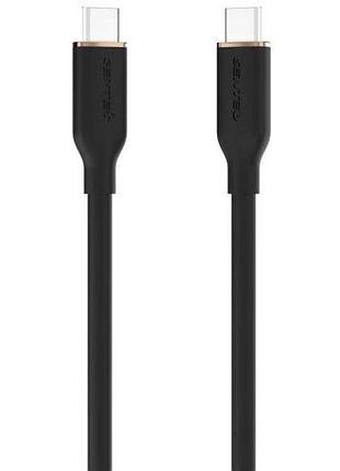 Usb кабель senteo sl-01 silicone 100w type-c до type-c 1000mm чорний