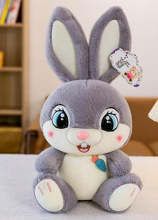 Игрушка серый зайка 40 см