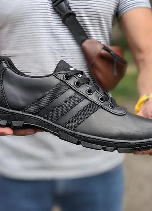 Мужские кожаные кроссовки туфли прошиты харьковская обувь от производителя