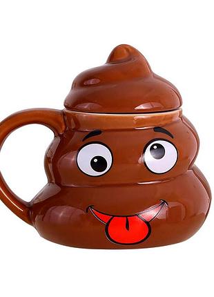 Кружка керамическая фигурная какашка emoji №5