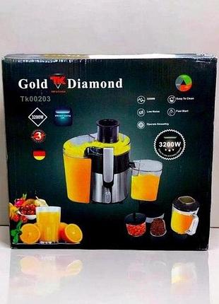 Кухонний комбайн 4 в 1 top kitchen tk00203 соковитискач блендер кавомолка подрібнювач на 3200 вт