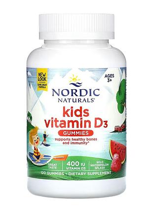 Витамин d3, nordic naturals, 120 жевательных пастилок