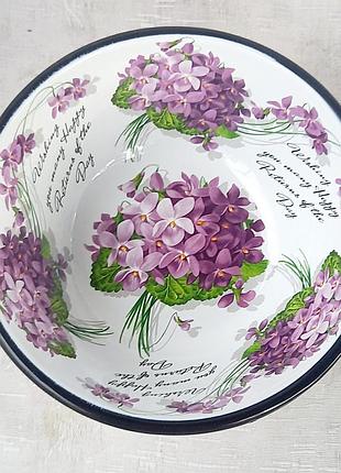 Миска эмалированная idilia "виола 01" (0,6 л)