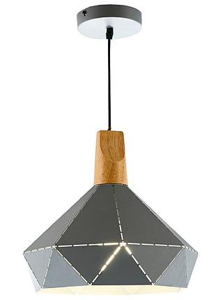 Люстра подвес серая с полигональным дизайном (zd038b/d300 (grey)) elisey