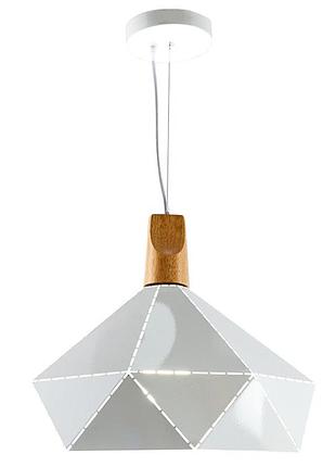 Люстра-подвес белая из металла и дерева 40*35 (zd038b/d400 (white)) elisey