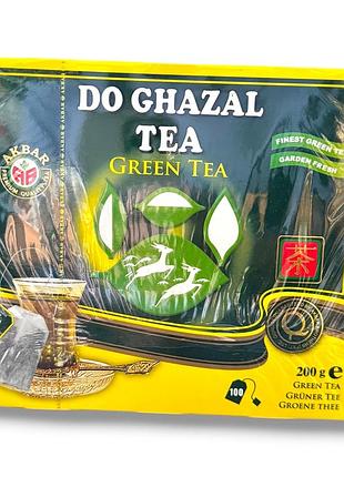Чай зелений пакетований do ghazal tea green tea (тм akbar), 100 пакетиків х 2 г (200 г)