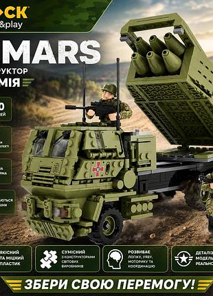 Конструктор военной техники iblock himars 810 деталей с поворотной платформой и 2 фигурками бойцов