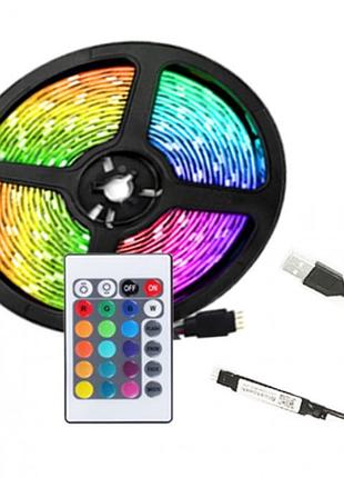 Світлодіодна led-стрічка 5 м з пультом живлення від usb