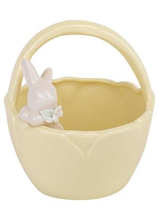 Кошик "весняний настрій", жовтий, 11,5 см elisey