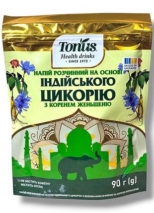 Напій розчинний tonus на основі індійського цикорію з ячменем і коренем женьшеню, 90 г