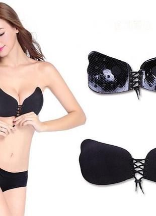 Невидимый бюстгальтер invisible bra с черный