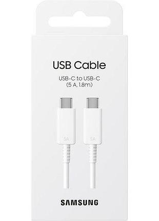 Usb кабель samsung type-c to type-c 5a 1.8m (ep-dx510jwrgru) white
