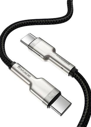 Usb кабель baseus cafule metal type-c to type-c 100w 2m black