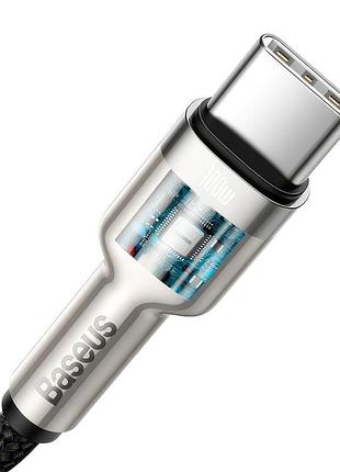 Usb кабель baseus cafule metal type-c to type-c 100w 2m black 3