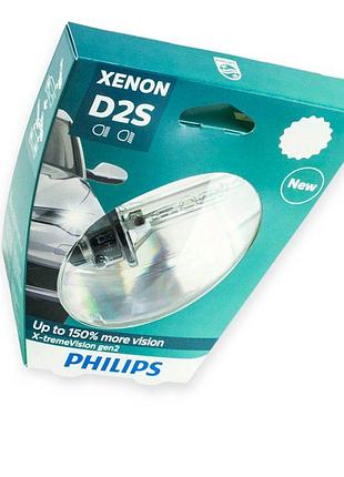Автолампа ксеноновая d2s 12v 35w philips x-treme vision gen2 150% more 85122xv2s1