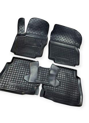 Коврики салона ford mondeo iv, v, fusion (2007-2021) usa, s-max (2006-2014) борт 2,5 см, с перемычкой avto-gumm