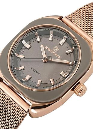 Женские наручные часы naviforce mira gold, 2 ремешка