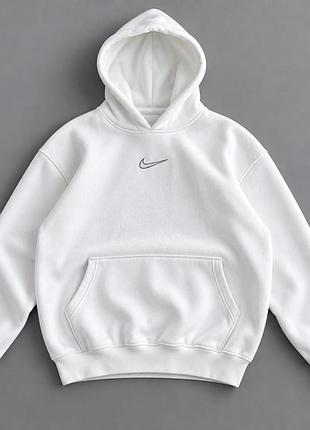 Белое худи nike, мужская кофта найк с капюшоном, спортивная кофта мужская