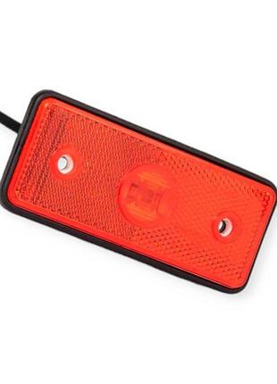 Ліхтар маркерний прямокутний червоний 110х45мм led (sprinter) md-013 c