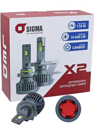 Led лампа sigma x2 55w h7 canbus