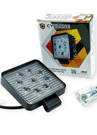Фара додаткова led 110х110х30 (д, в, ш) 27w wl109 slim ближній cyclone