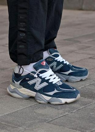 Синие кроссовки унисекс new balance 9060 blue grey х нью беланс 36