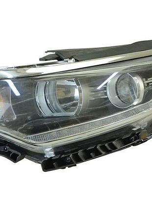 Фара kia optima 4 jf (2016-2018) галоген лінзована дхо (led) (ручний коректор) ліва (потіє, вимагає ремонту) eprofaro