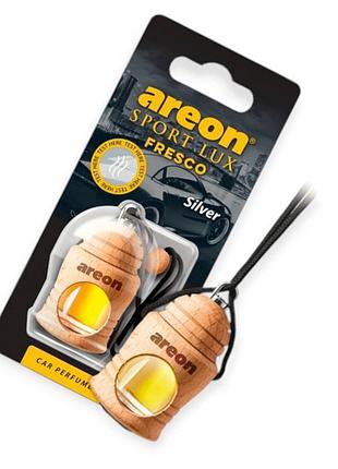 Ароматизатор на зеркало жидкий 8мл areon fresco бут.+корок "silver"