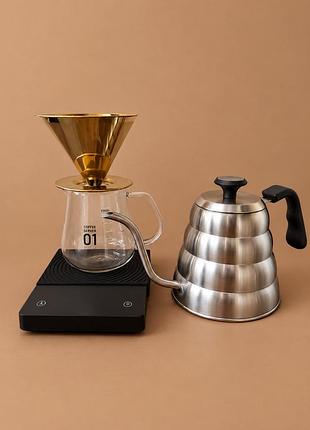 Набор для приготовления фильтр кофе silver 7