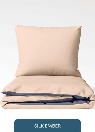 Комплект постельного белья "теп" евро (silk ember, 70x70 комби/однотон)
