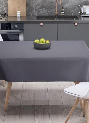 Скатерть "aquastop" 150*200 см водоотталкивающая (dark grey)