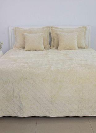 Покривало теп "velour" 180*240 см 1шт (407 бежевий)