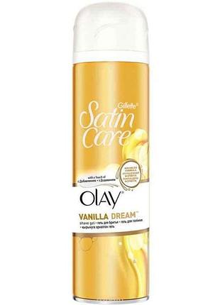 Гель для гоління для жінок satin care vanila dream 200 мл тм gillette