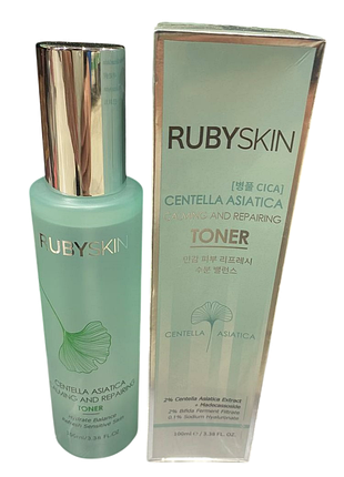 Тонік для обличчя "rubyskin" centella asiatica заспокійливий та відновлюючий 100 мл