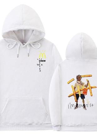Худи белый loys cactus jack. толстовка кактус джек art 25 macdonalds l