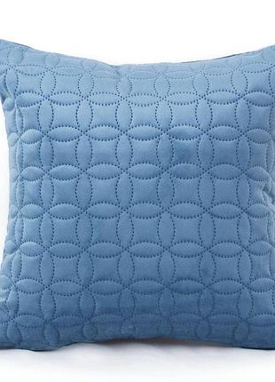 Наволочка декоративная теп "velour" 45*45 см с замком (паяные) (с вешалкой) (синий/мозаика)