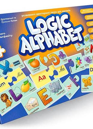 Пазли-асоціації logic alphabet для розвитку логіки та мислення дітей (дт-ла-06-46)