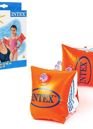 Нарукавники intex люкс, школа плавания m 3–6 лет, 23x15см (58642)