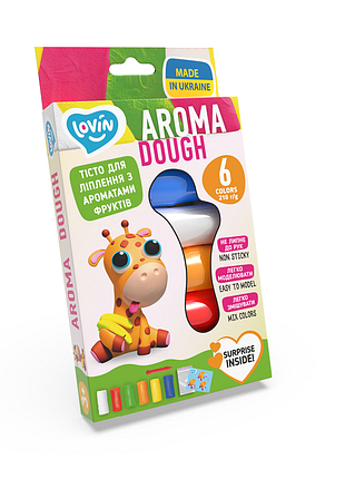 Набор теста для лепки "aroma assorted" тм lovin 41178, 6 цветов по 35 г