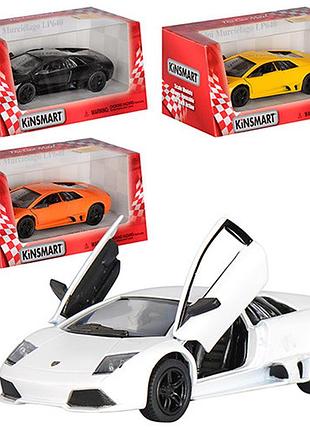 Игрушка машинка металлическая инерционная lamborghini lp640 kinsmart (kt5317w)