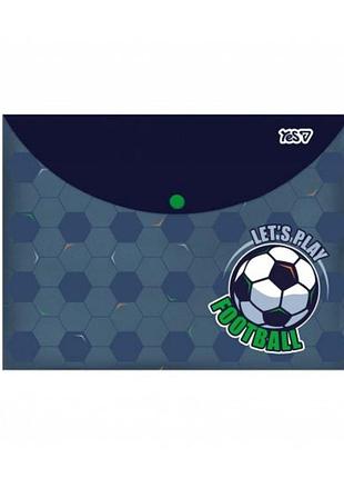 Папка-конверт yes а4 на кнопці football для школи (492379)