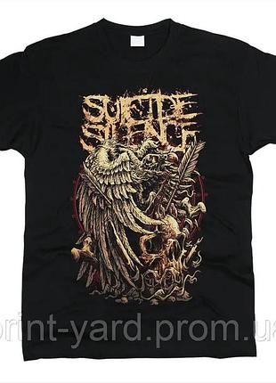 Футболка чорна loys music suicide silence hip-hop