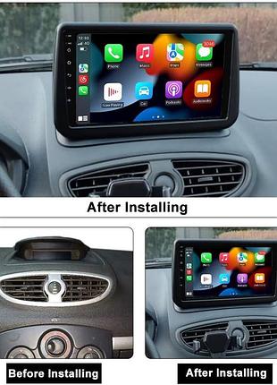Магнітола 2din для renault clio 3 2005–2014, android, carplay, android auto, 4/64 гб, gps, bluetooth, wi-fi, сенсор 3