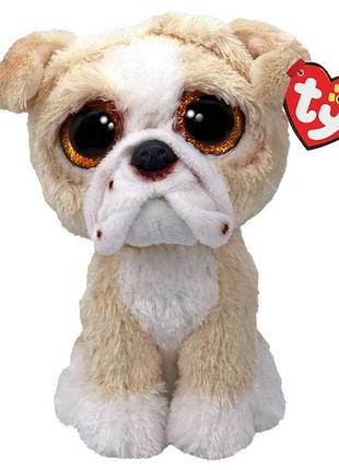 Детская мягкая игрушка ty beanie boos, английский бульдог "pooch", 15 см (37371)