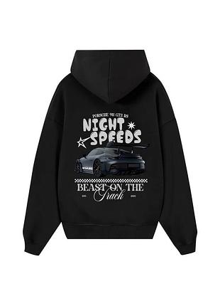 Худи loys толстовка с принтом porsch night speed hoodie, черный s